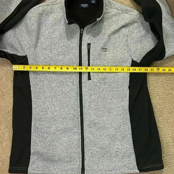 Chaps Men’s XL Fleece Lined Full Zip Sweater - Picture 7 of 9
